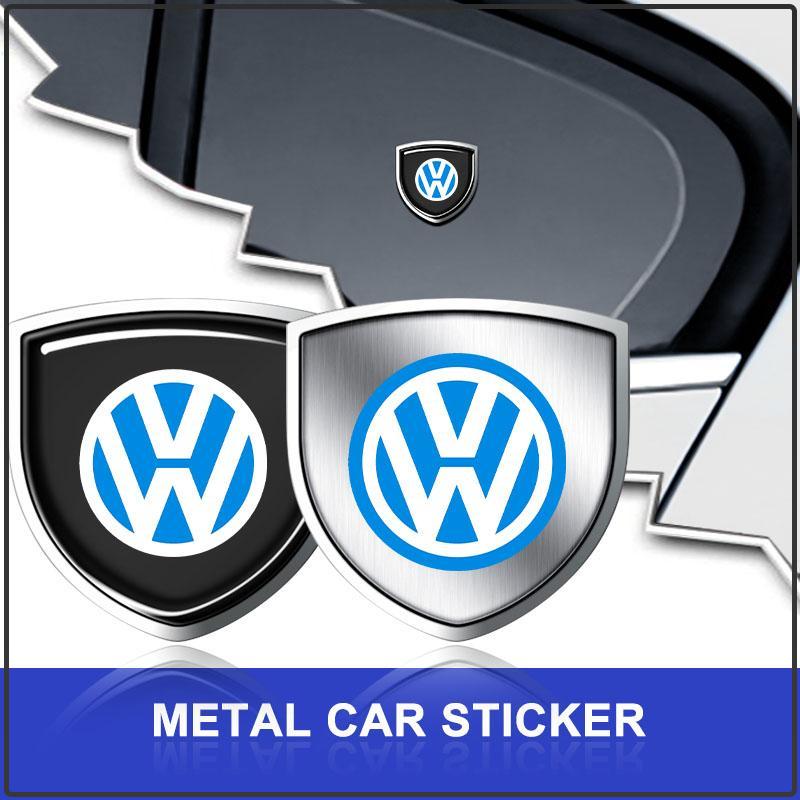 1ks 3D Kovový Znak Štítu Dveří Auta Znak Nálepka Styling Pro VW Volkswagen Golf Jetta Passat GTI R32 Bora 6N0 601 171 OEM