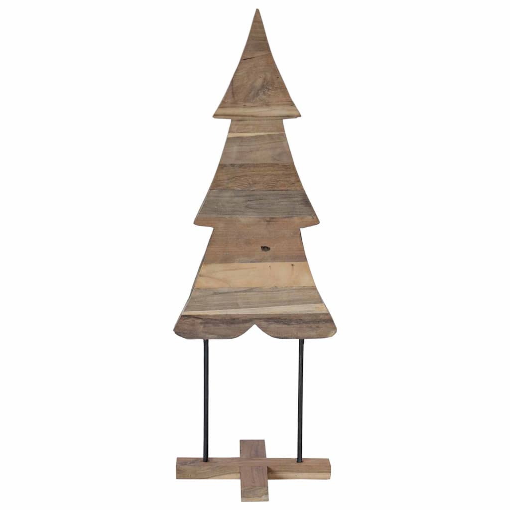 Christmas Tree with Stand Brown 121 Cm Solid Teak Wood
