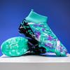 34-46 Men's High-top Football Boots Outdoor Long Spikes Sports Football Boots Large Size Youth Sports Children's Football Boots
