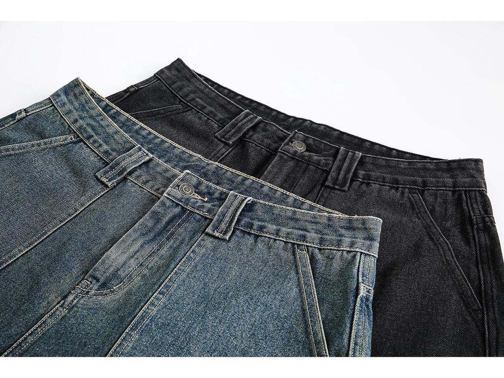 RUIIENRS X OUSWE 2024 Summer Distressed Loose Mid-Length Shorts RK-66