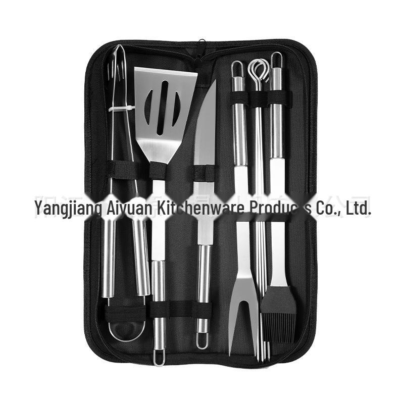 Portable Stainless Steel BBQ Tool Set for Home, Outdoor, and Camping – Includes Knife and Fork