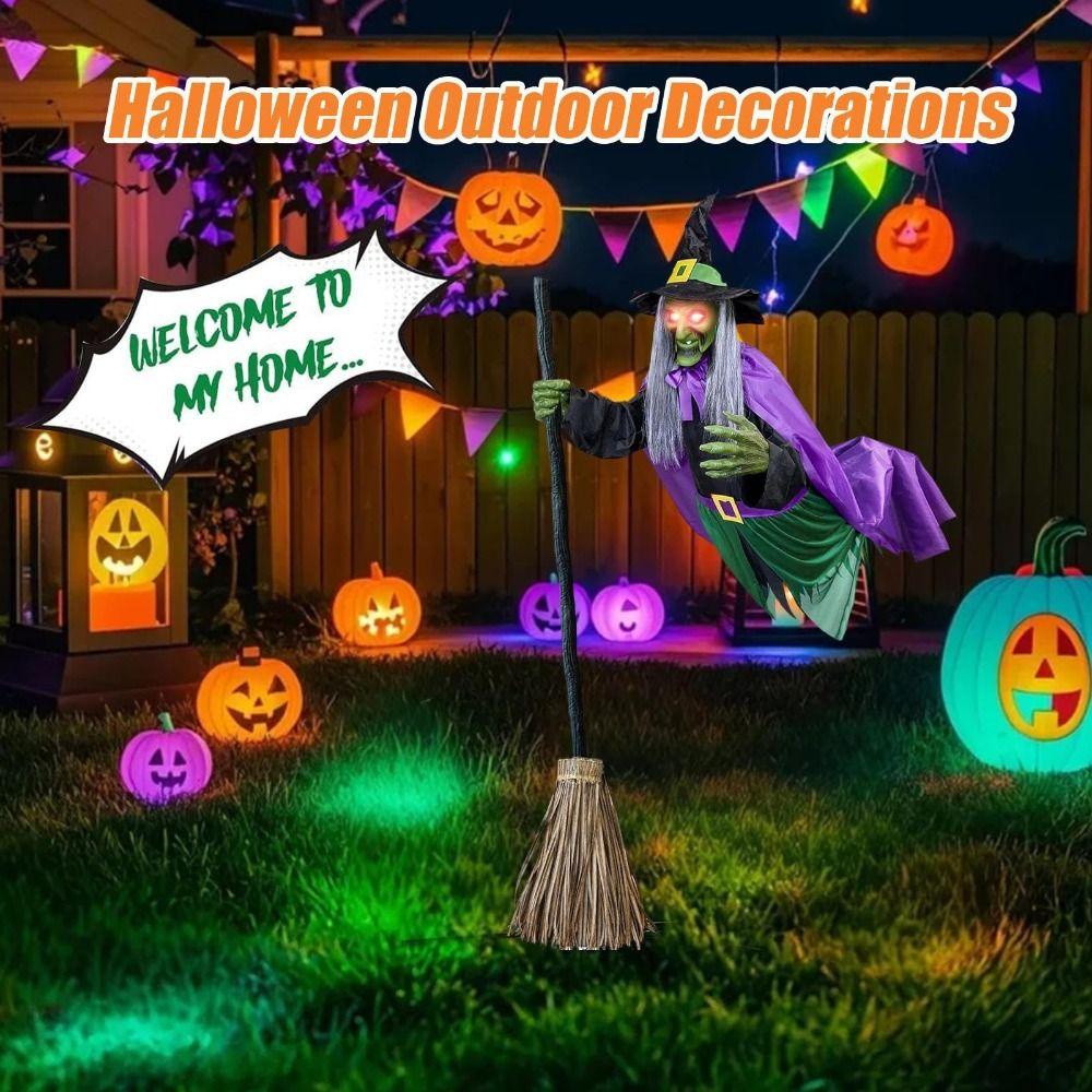Berührungsaktivierung Halloween Hexen Requisite 6FT Höhe Halloween Hängende Hexe Halloween Dekorationen