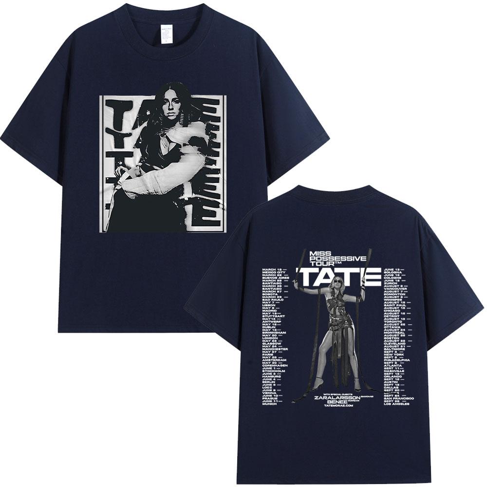Tate McRae Miss Possessive Tour TShirts Fans Gift Men Women Summer Vintage Short Sleeve T Shirts Cotton Casual Loose Tshirt