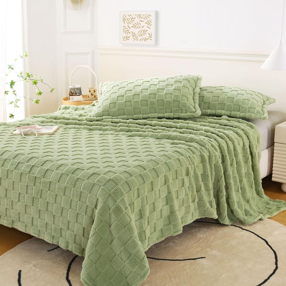 Plush Soft Fleece Blanket Thick Warm Bed Blanket Travel Blanket Sofa Blanket  Home Use