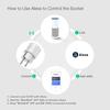 Eu Plug 15a 3450w Wifi Smart Socket Outlet Switch Energy Monitoring No Hub Required App Remote Works With Alexa
