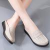 Women Soft Mules Loafers Slip on Casual Elegant Summer Slippers Breathable Leather Sandals Black Moccasin Shoes for Mother