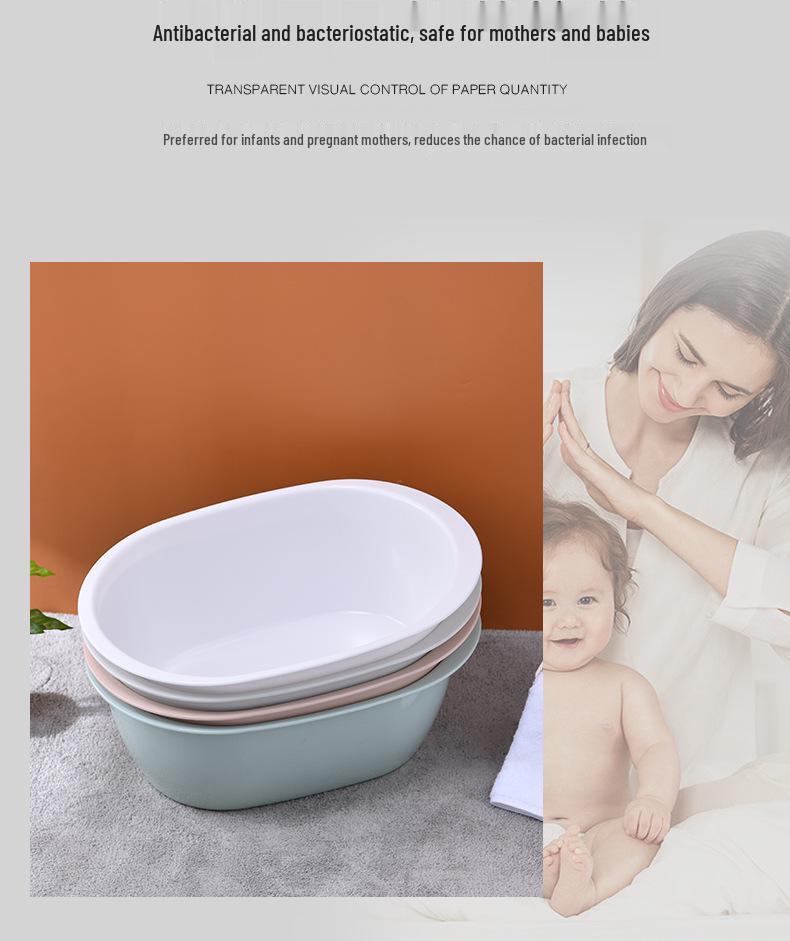 Large Oval Thickened Plastic Washbasin - Baby & Children's Bath or Laundry
