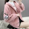 Waterproof Faux Mink Fur Hooded Coat Womens, Loose Knit Cardigan Top Winter Outerwear