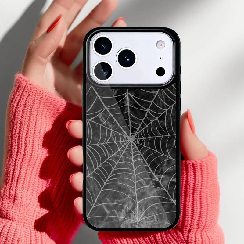 Spider Web Head Mask Phone Case for iPhone 17 Air 16e 15 14 13 Pro Max Back Cover for 12 11 Pro Coque