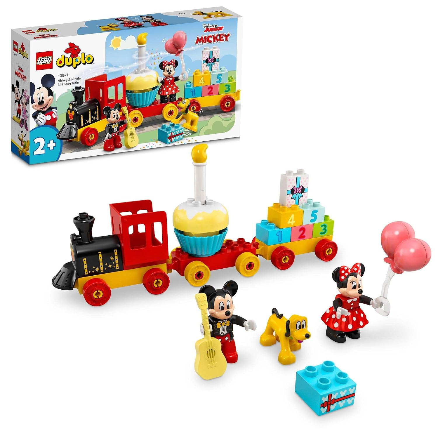LEGO Duplo Микки Минни Парад на День Рождения кубики развивающие мальчики девочки дети 1,5 года 2 4 малыш ролевая игра роль 10941