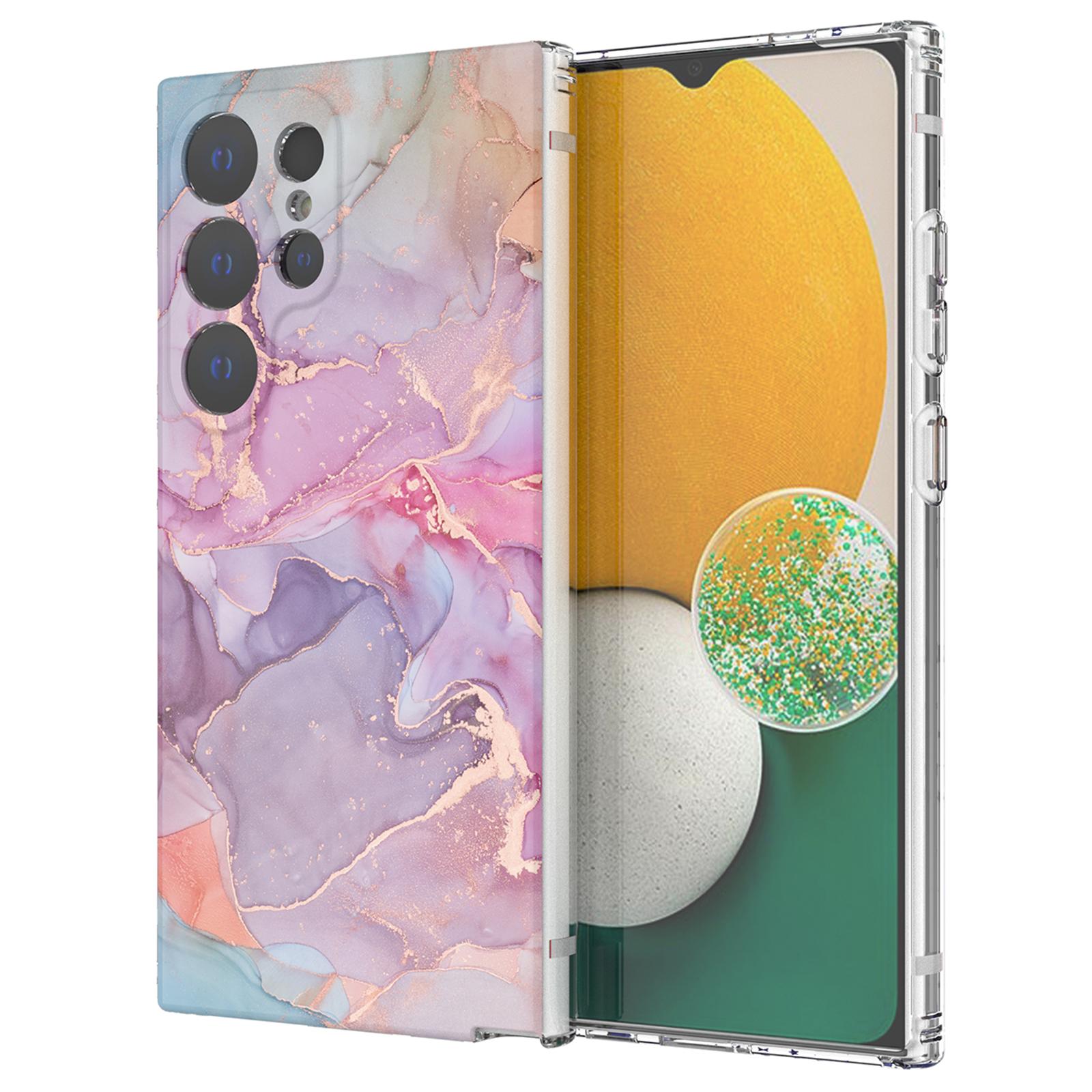 

Чехол для телефона GW18 для Samsung Galaxy S24 Ultra с мраморным узором IMD Style D