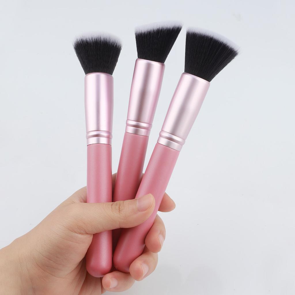 Single new multi-functional flat head foundation brush, beauty brush, blush brush, soft hair loose powder brush, beauty tool