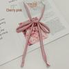 Japanese School Style Solid Color No-Tie Bow Tie for Women