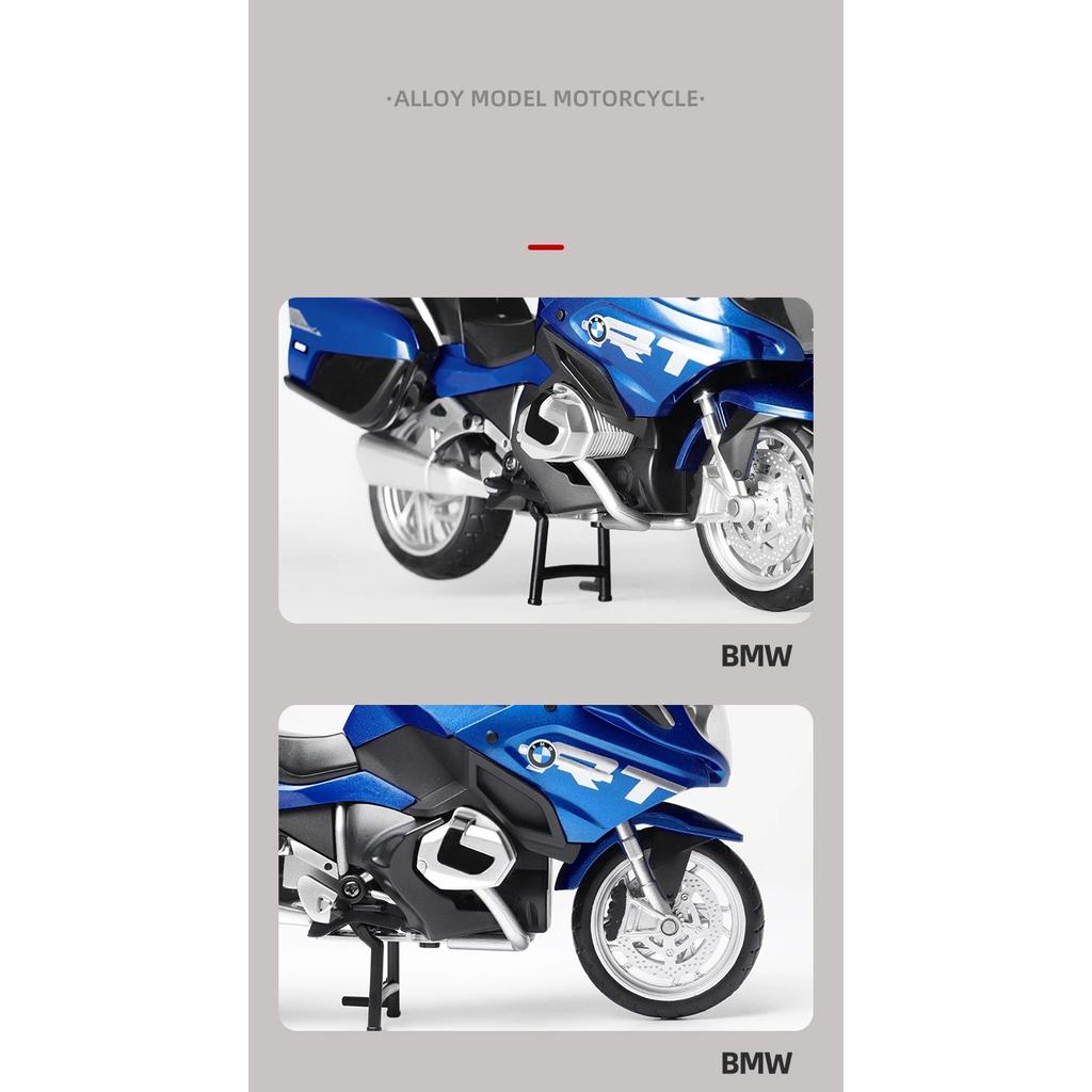 1/12 BMW R1250 RT Alloy Sports Motorcycle Model Diecast Metal Toy Travel Street Motorcycle Model Simulation Collection Kids Gift