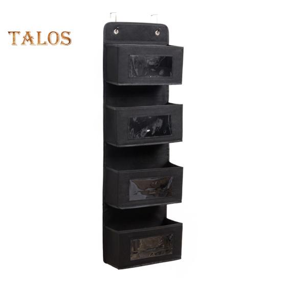 Látkový závěsný skříňový organizér Odolná vícevrstvá úložná taška s průhledným oknem na zavěšení skříně