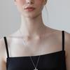 Tatiana (925 Silver) Dazzling Cross Pendant Long Necklace NZ2481