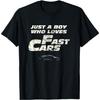 Fast Car Just A Boy Who Loves Fast Cars Funny Gift T-Shirt