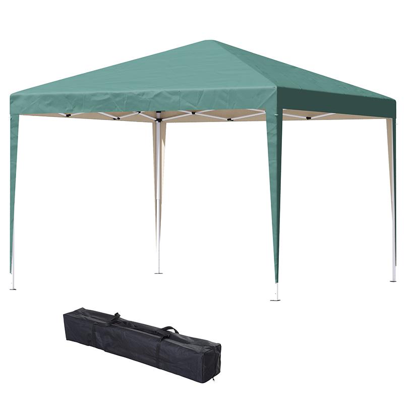 3 X 3M Garden Pop Up Gazebo Height Adjustable Marquee Party Tent Wedding Canopy With Carrying Bag Green