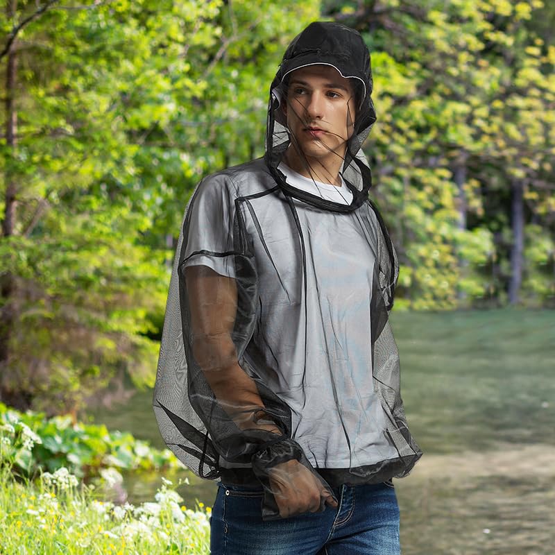 Kaseremy Moskitiera Siatka Odstraszająca Owady do Domu na Zewnątrz Owad Owad Worek do Przechowywania w Zestawie Płaszcz, Bluza z Kapturem, Unisex, Ogrodnictwo, Ogrodnictwo, Rolnictwo, Pola,