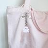 Spooky Wraith Key Ring Halloween Stocking Stuffer for Women Girls Teens Cute Boo Basket Gift for Friend With Gift Card