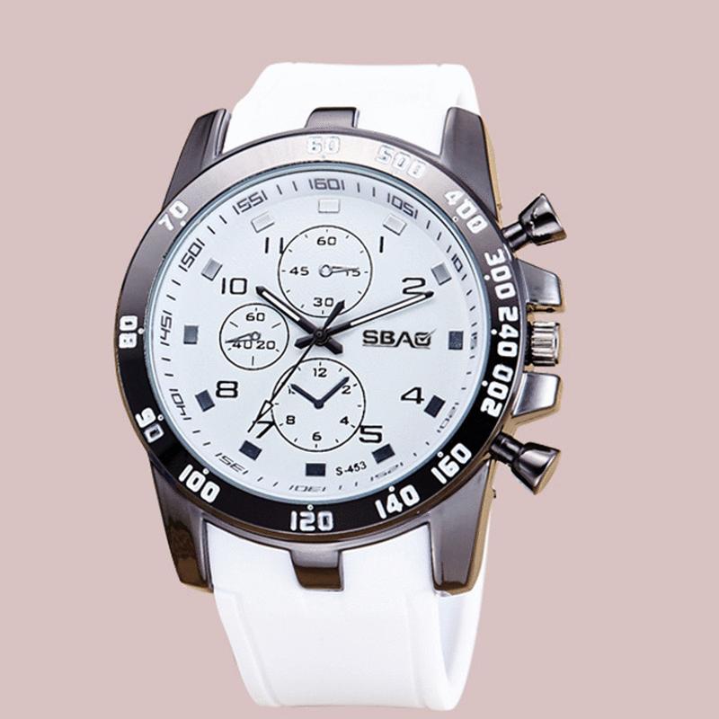 PDTO New Men Luxury Stainless Steel Sport Analog Quartz Modern Fashion Wrist Watch