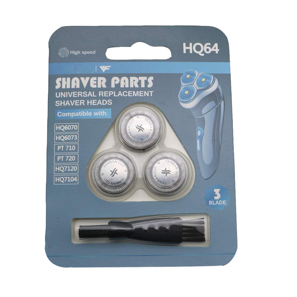 

WuYan 3pcs Replacement Shaver Head Compatible for Hq64 Hq54 Hq6070 Hq6073 7310Xl Pt710 Hq7325 Hq7340 Pt715 Pt725 Pt720