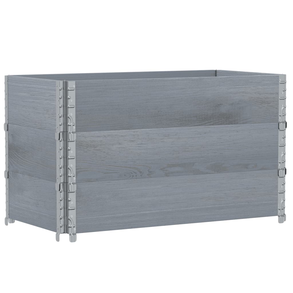 Planting Box Gray 100x50 Cm Solid Pine Wood