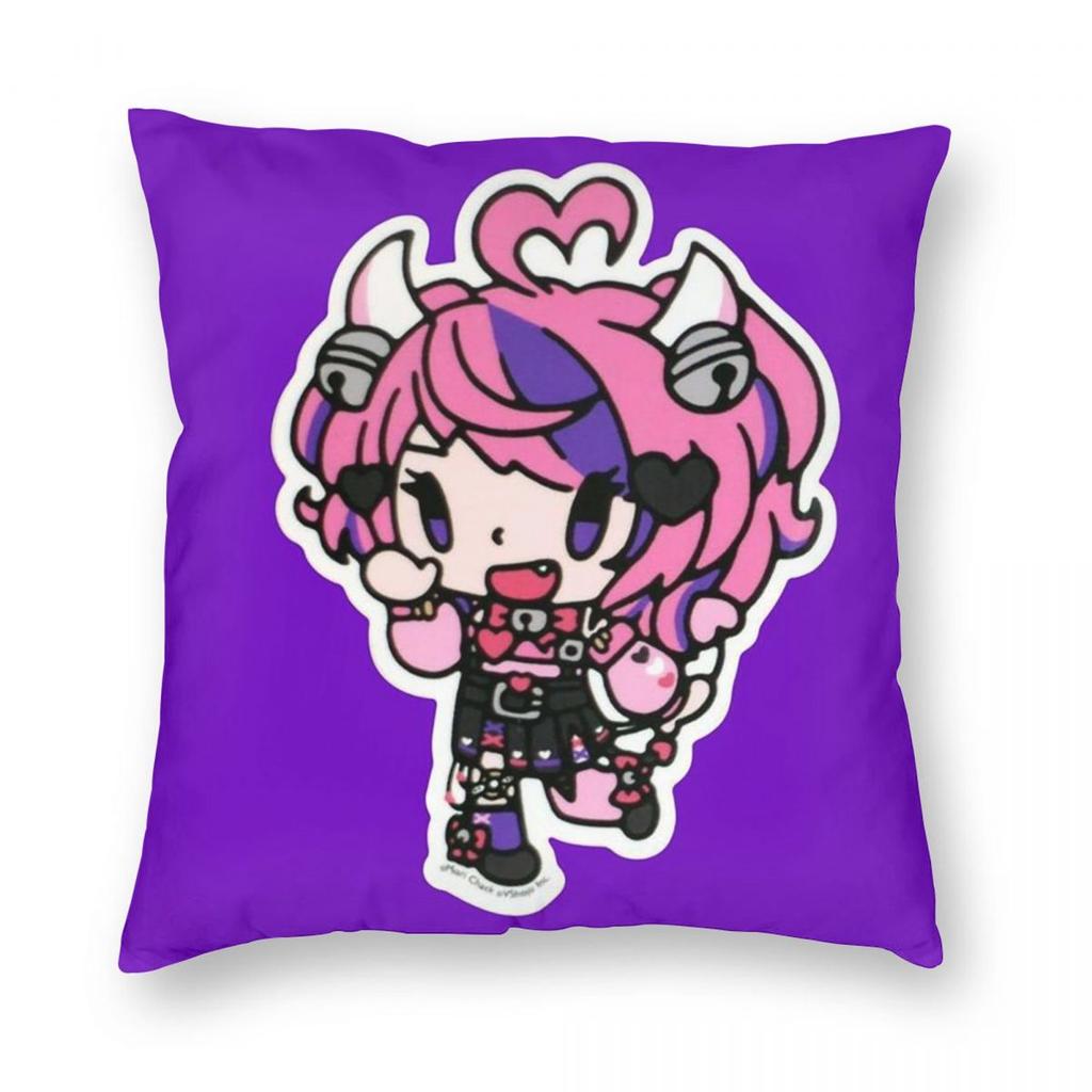 VShojo Ironmouse Anime Square Pillowcase Pillow Cover Cushion Zip Decorative Comfort Throw Pillow for Home Car