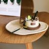 Creative Wooden Handle Glass Mug Solid Wood Coaster Breakfast Cup Oat Cup Milk Cups Coffee Mug Household Water Cups Tea Cup