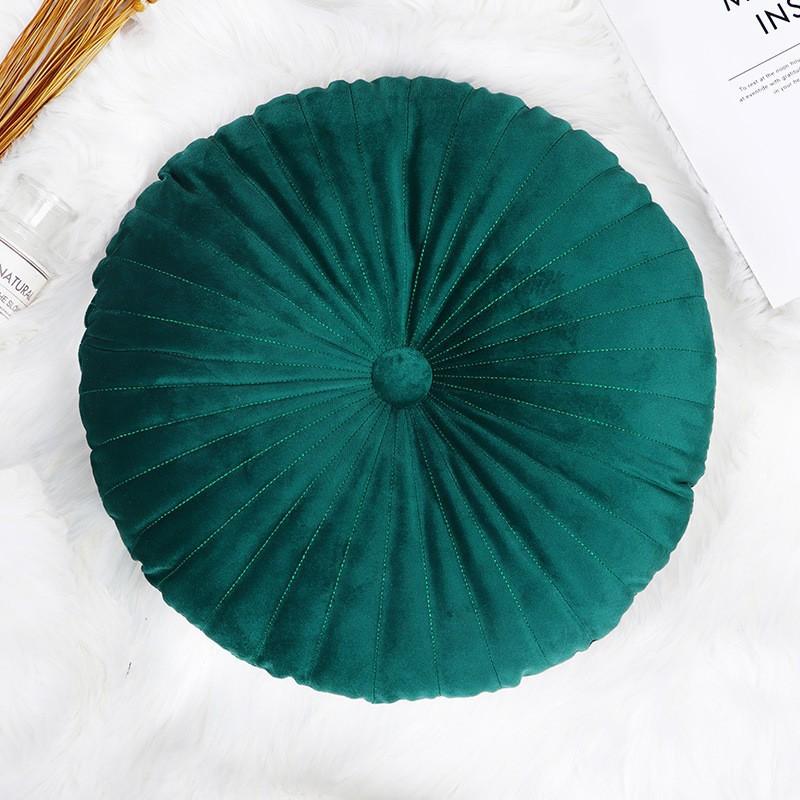 Nordic Candy Color Round Quilted Pumpkin Pillow Lumbar Pillow Floor Cushion Sofa Bay Window Pillow Cushion