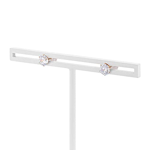 [Official] ESTELLE Women's Earrings, 18K Pink Gold with Cubic Zirconia (L), 0231-3436-0017-0000