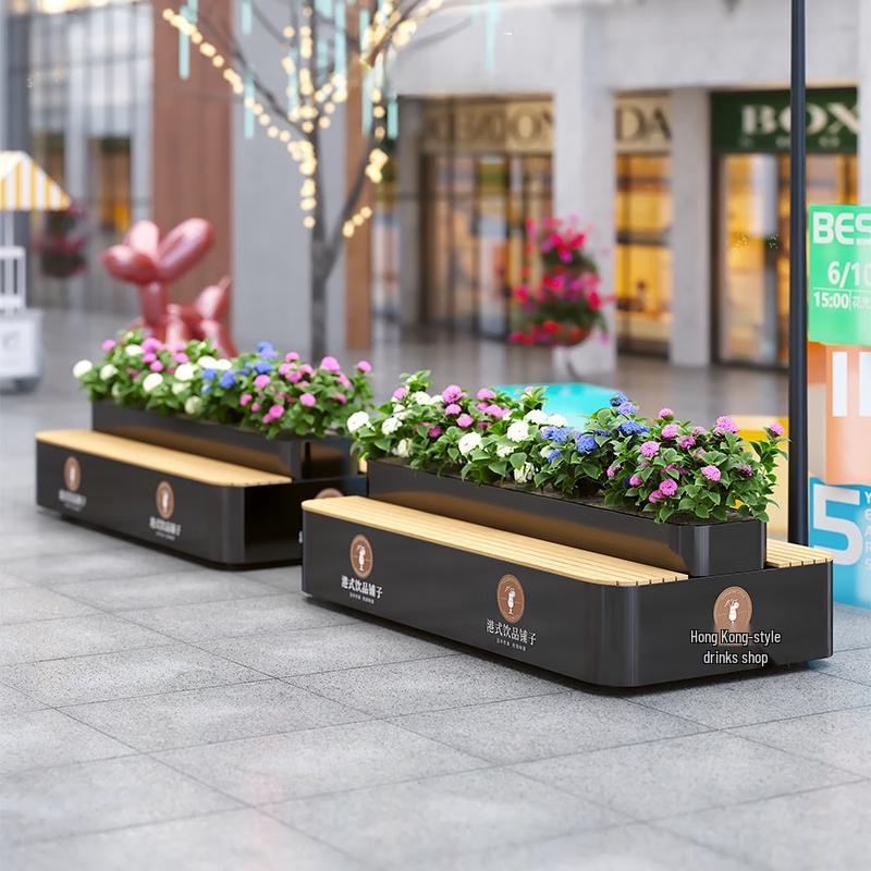 Outdoor Planter Bench