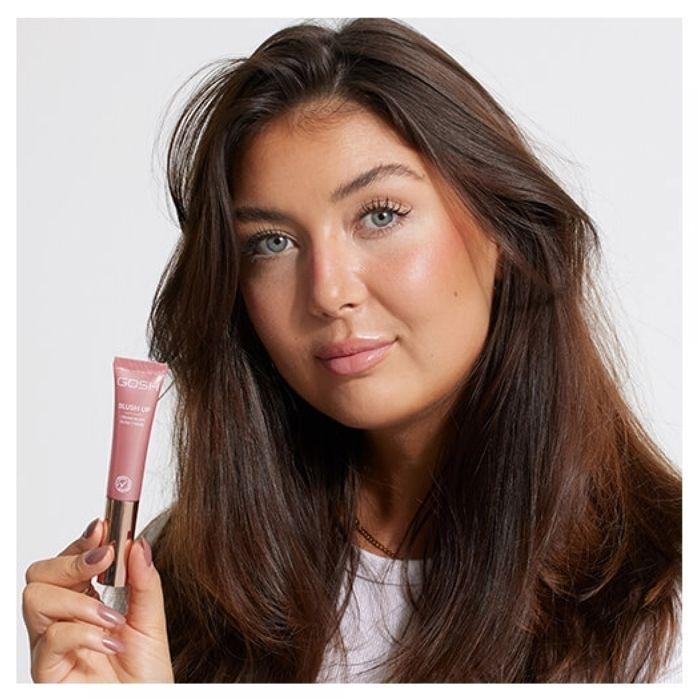 GOSH Blush Cream Blush Up I Blush Stick pour des traits du visage définis et des transitions douces I Blush liquide avec éponge