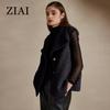 ZIAI Women's Vest Teddy Coat Sleeveless Vest Coat Solid Fleece Fur Jacket Stylish Female Thick Warm Casual Parka Trend 20346