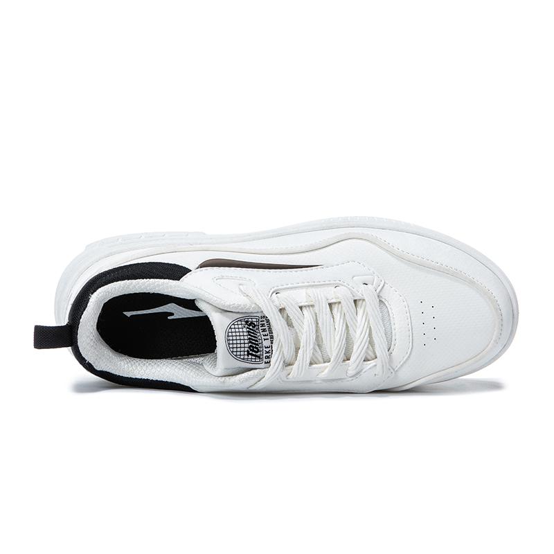 Erke Simple Comfortable Fashion Non-Slip Shock Absorbing Wear-Resistant Breathable Low-Top Sneakers Women sneakers White Black 12124201223