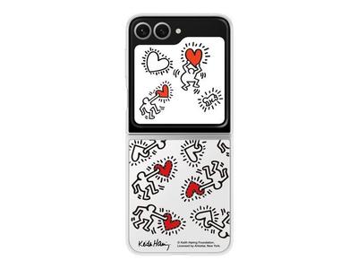 Kılıf - SAMSUNG - Galaxy Z Flip6 - Silikon - Gri - Keith Haring Tasarımı