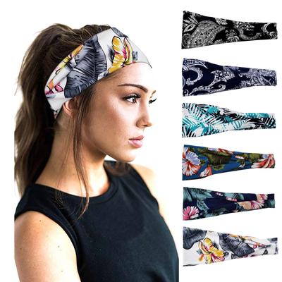 Böhmisches Sport-Stirnband für Damen, schweißabsorbierend, Antitranspirant-Gürtel, Yoga-Stirnband