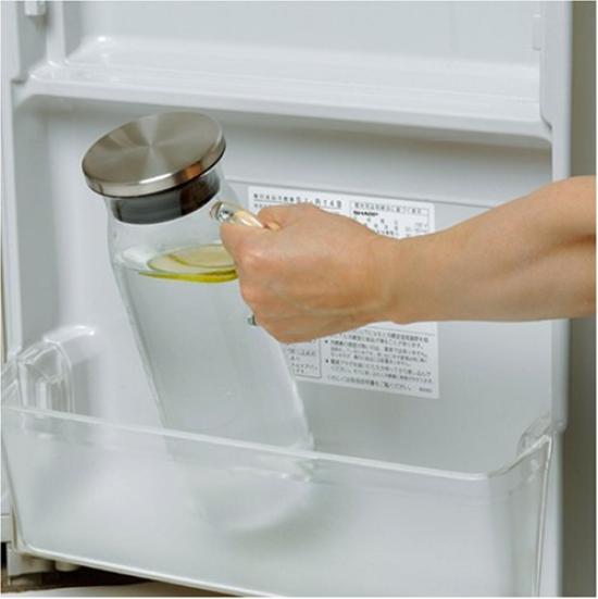 Iwaki Heat-Resistant Glass PitcherWater Jug, 600ml, Stainless Steel Lid, Barley Tea, Tea Pot, KT293-SV, Clear