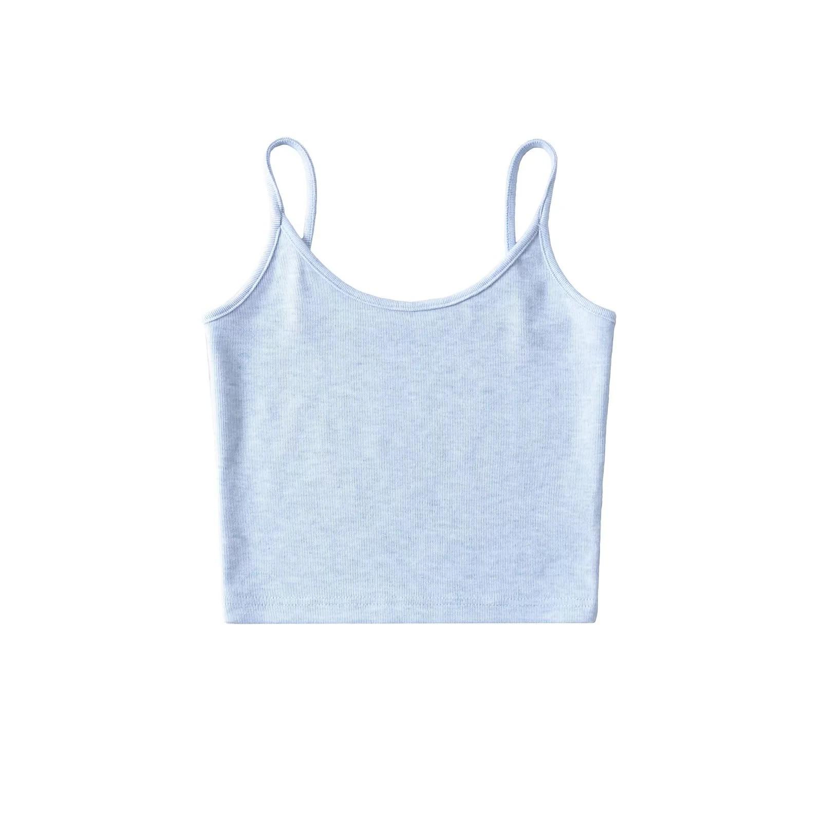 

Острый Девушка Сексуальный Чистый Желание Кроп-Топ: Весна/Лето 2025 Похудение, Высокая Эластичность, Красивая Спина Майка Large светло-синий