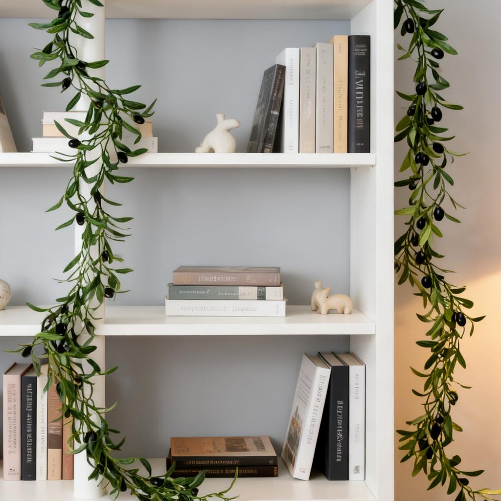 Artificial Eucalyptus Garland 6 Feet Long Faux Leaf Vine for Indoor Outdoor Home Wedding Party Wall Table Decor