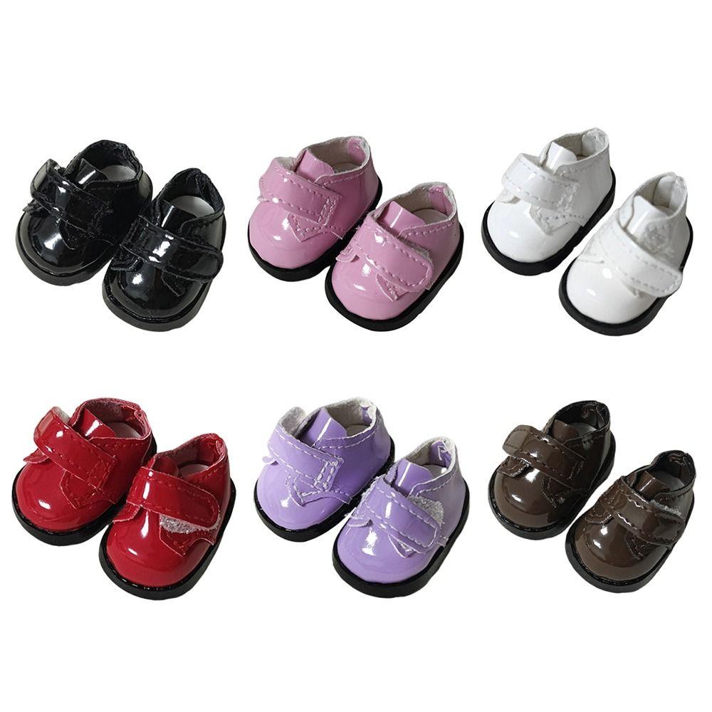 Hand-made Doll Shoes Leather Material Leather Shoes Hobbies For 17CM Labubu Doll Shoes  Doll Toys