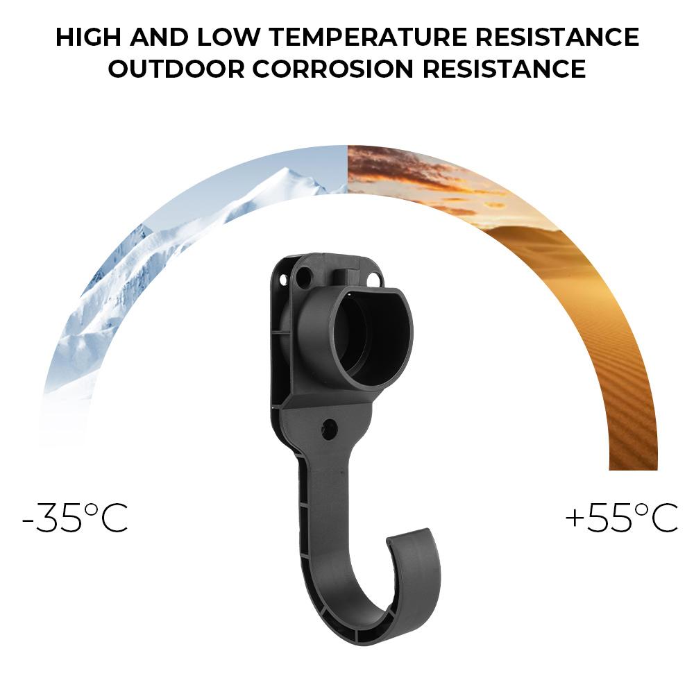 Gun Head Socket For Type 2 Connector EU Plug EV Charger Cable Holder For Electric Car Charging Wall Mount Bracket Car Accessories