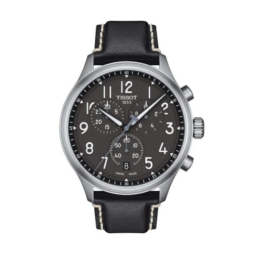 Tissot CHRONO XL Men's Watch with Leather Strap and Anthracite Dial, Officially Imported, Model T1166171606200