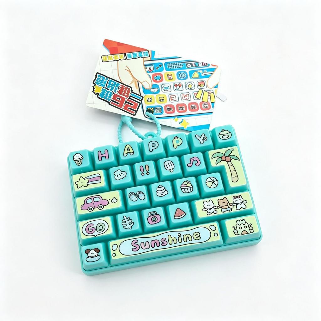 26 Keys Simulation Keyboard Fidget Spinner Stress Relief Toys Keychain Desktop Decoration Student Bag Ornament Toy Creative Gift