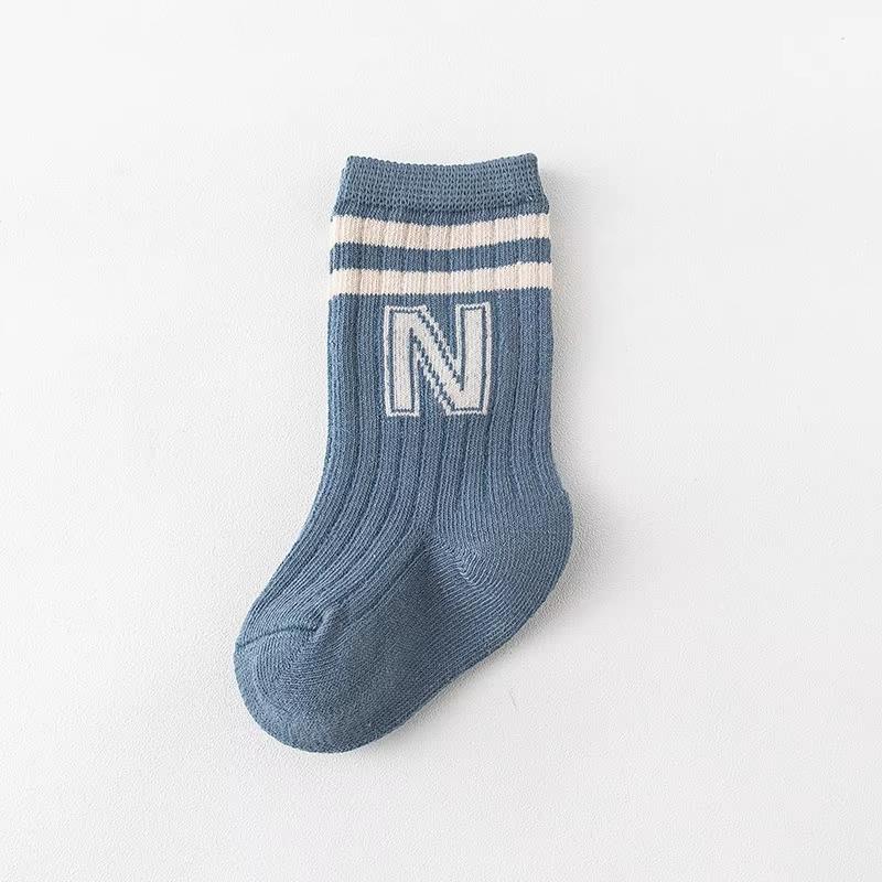 

Baby Stuff Boy Girl Newborn Soft Letter Long Socks Children Fashion Casual Socks Cotton Toddler Kids Accessories Infant Clothes синий