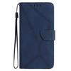 HT05 For Honor 90 Smart/X7b 4G Magnetic Phone Case Lines Imprinted Leather Flip Stand Cover