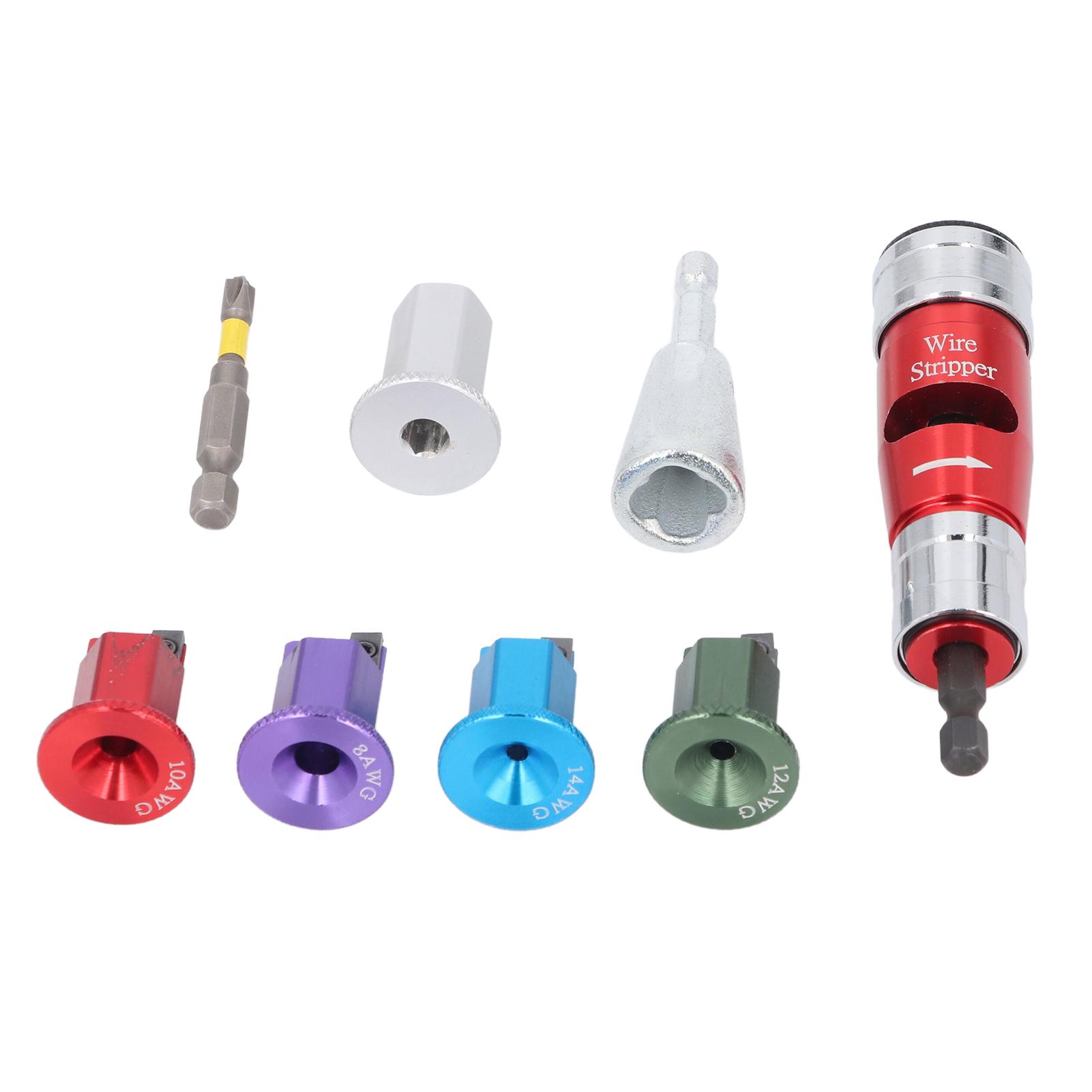 

Набор из 8 шт. Инструмент для зачистки и скручивания проводов из алюминиевого сплава, инструмент для быстрой скрутки и зачистки проводов для 6 8 10