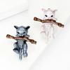 Cute Enamel Cat Brooch for Women Unisex Animal Pin Kitten Lapel Pins Friend Event Party New Gifts Jewelry Decoration Accessories
