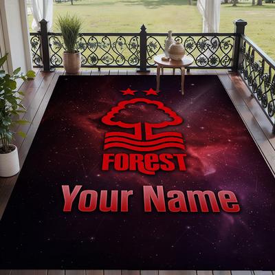 Custom Text Printed Rug Nottingham Forest FC Non Slip Floor Carpet For Home Room Decor