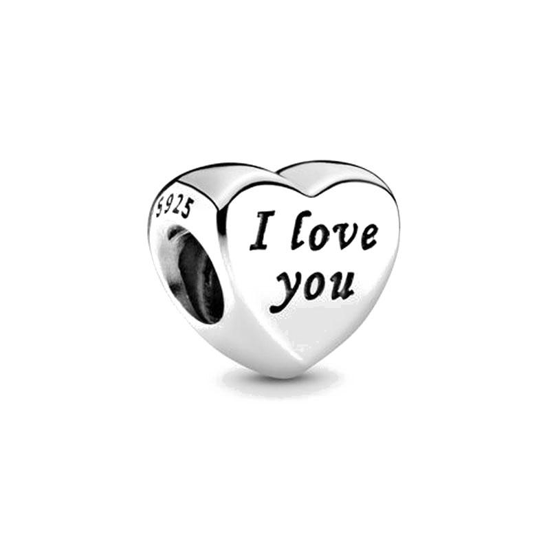

copper HeartShaped With Lettering Father Daughter Son Mothers Day Gift Suitable Ideal For Do It Yourself European Bracelets